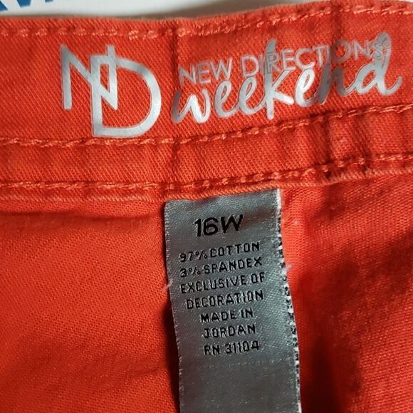 New Directions Pumpkin Color Jeans sz 16W - Picture 3 of 6
